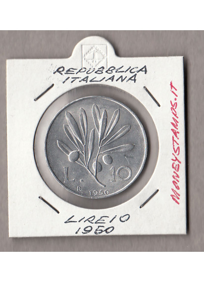 1950 Lire 10 Italia Repubblica "Ramo di Ulivo" Spl